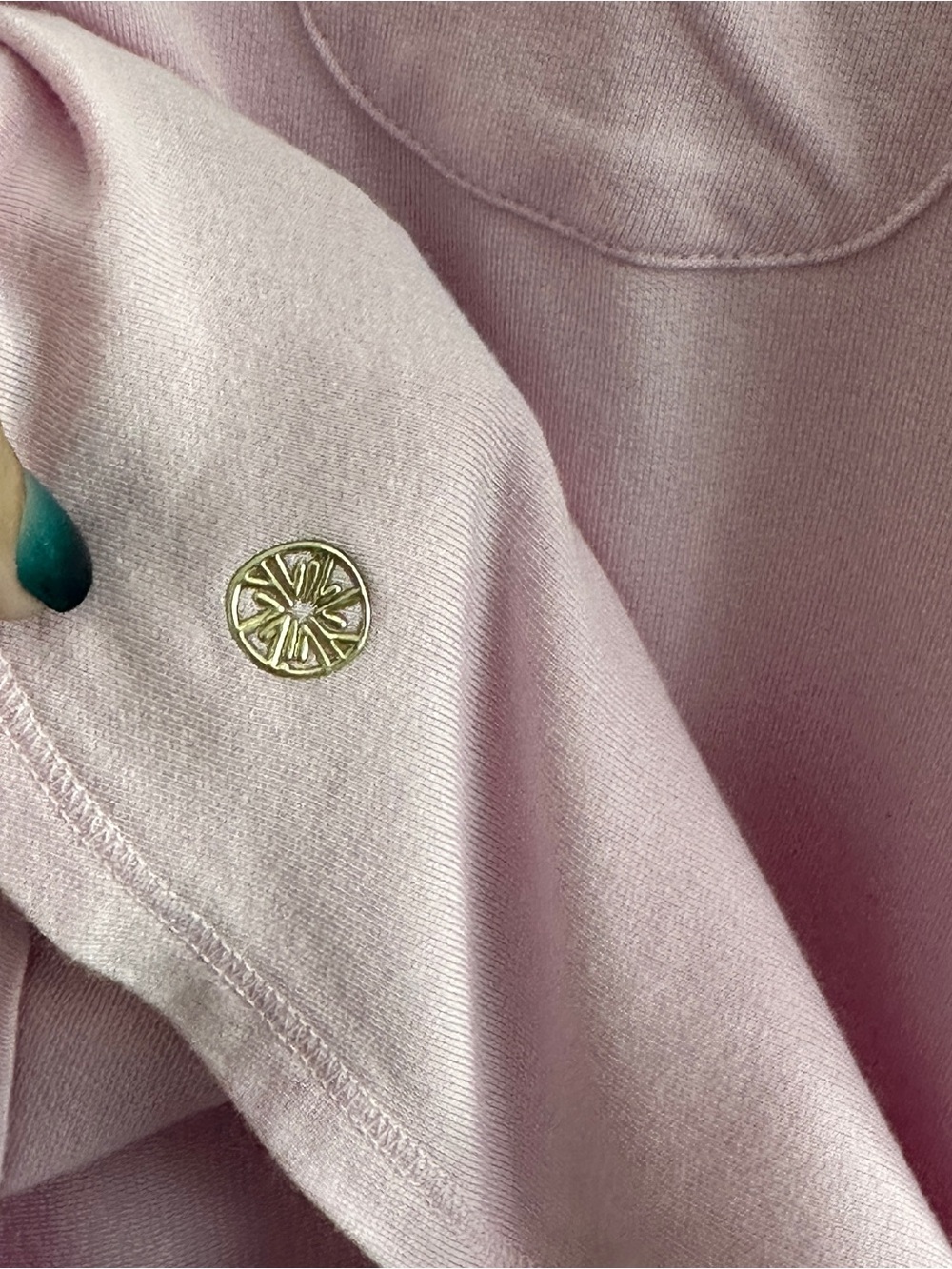 Lilly Pulitzer Luxletic Top XS Pink Kerah Long Sleeve Comfort Stretch Soft - Picture 4 of 10